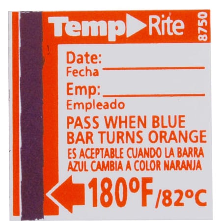 Taylor Label, Temperature , 180F 8750